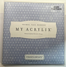Close to My Heart My Acrylix True Friends Stamp Set Sentiments Decorative