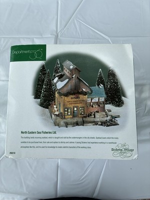 Dept 56 North Eastern Sea Fisheries Ltd 1998 Retired Dickens Village W/Light EUC
