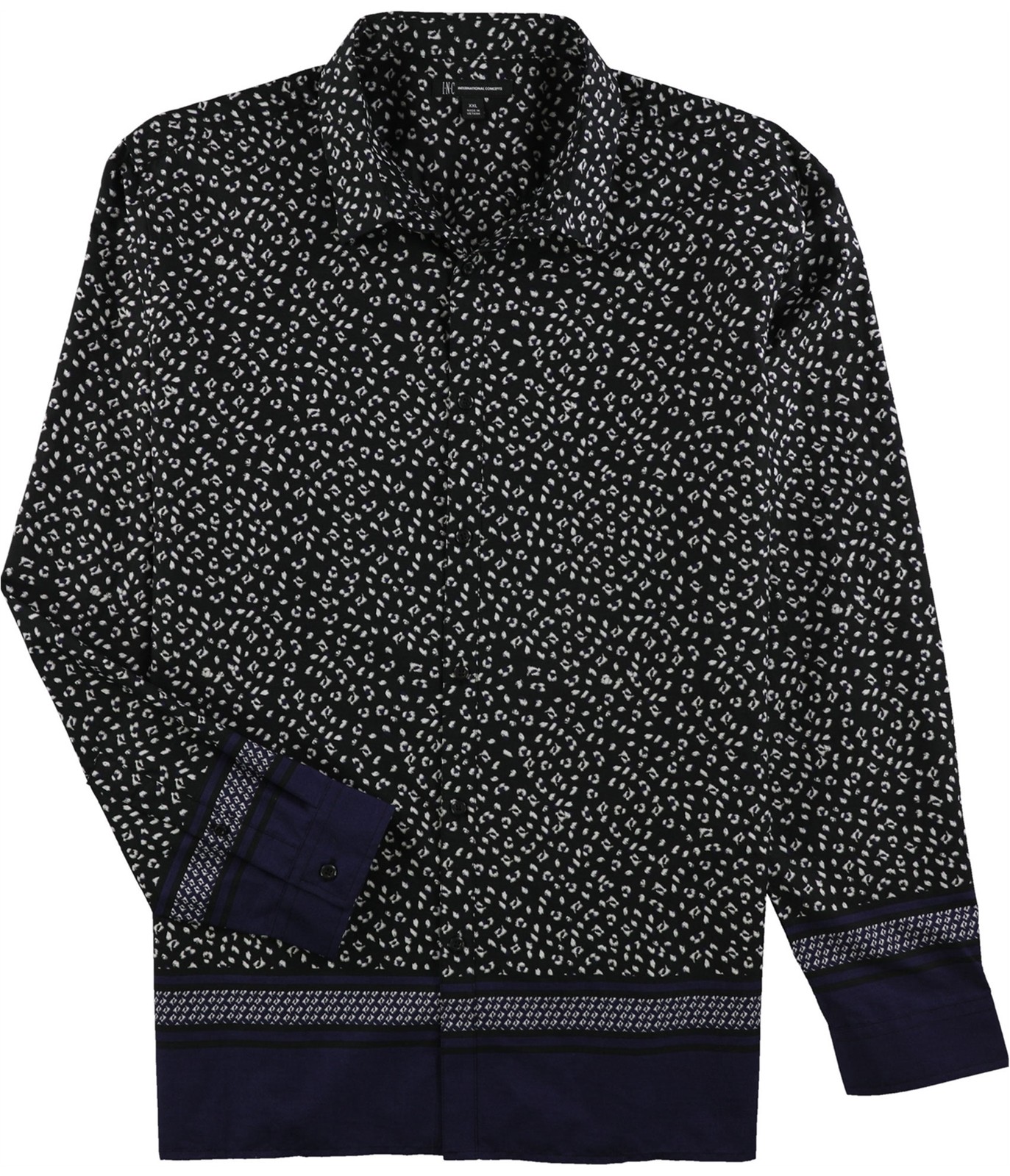 I.N.C Mens Multi Print Button Up Shirt