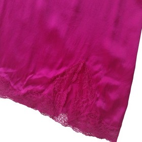 Agent Provocateur Dark Pink Silk Chemise S/M  Stretch Lacy Luxury Slip Sz 3