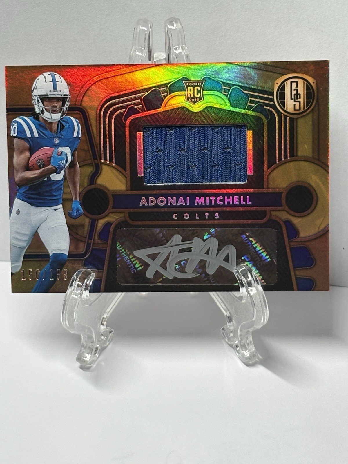 2024 Gold Standard Adonai Mitchell RC Auto /199 Patch #207 Indianapolis Colts