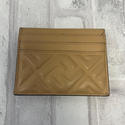 Fendi Baguette Dark Beige Card Holder Nappa Leather - Preowned | eBay