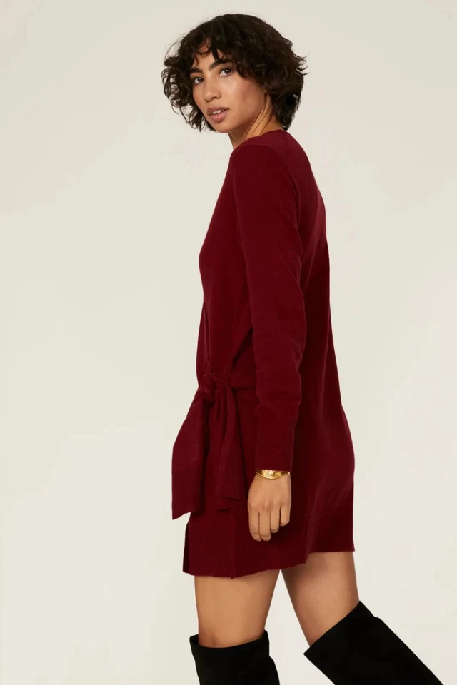 Mini vestido envolvente suéter tejido rojo Thakoon L (al por menor $280) Foto 2 de 4