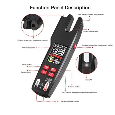 DC AC Clamp Meter Digital Color Screen High Accuracy Digital Clamp Multimete SET