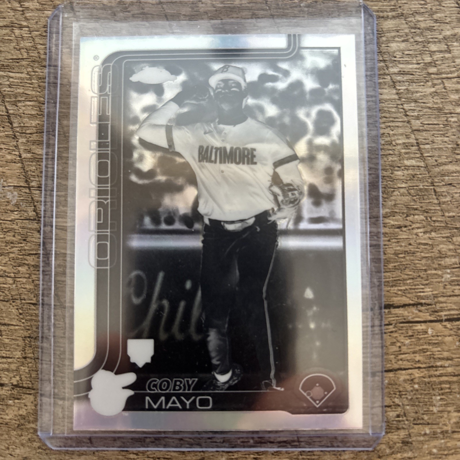 2025 Topps Chrome Negative # 120 Coby Mayo RC Rookie - Orioles