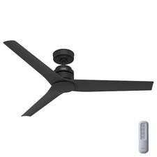 Hunter Nocturnal 52" Indoor/Outdoor Matte Black Propeller Ceiling Fan w/ Remote