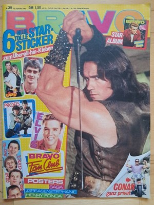 BRAVO Nr.39 vom 23.9.1982 James Dean, Saga, Arnold Schwarzenegger, Scorpions