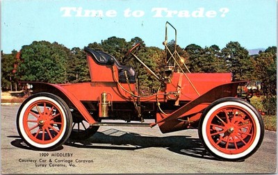 1909 Middleby CAR, New Jersey Bank Car Financing ADVERTISING Chrome Postcard