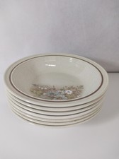 Set Of x7 Vintage 1980 Royal Doulton Lambethware Florinda Bowls Soup Cereal 7"