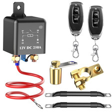 Top Post Remote Battery Disconnect Switch 12V, 250A Negative Battery Cut off Swi