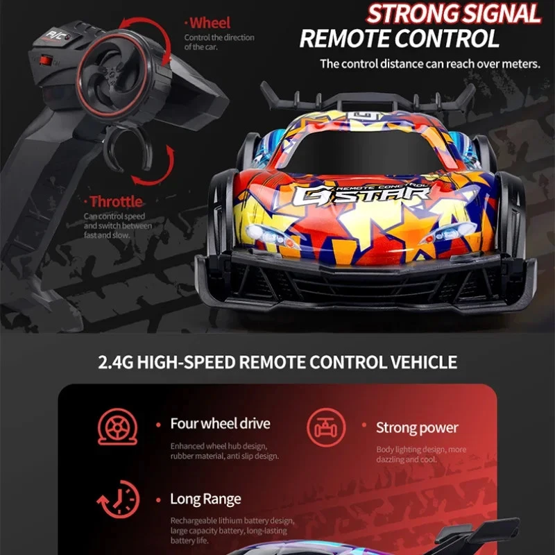 1:18 RC Drift Rennwagen 2.4G 20KM / H Hochgeschwindigkeit Klettern Off Road Auto - Bild 2 von 4