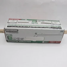 Universal Hardware Heavy-Duty Residential Door Closer Aluminum White UH4007