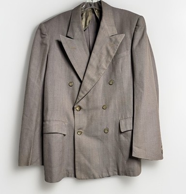 1940s Double Breasted Suit Jacket Wool 42  Dundee Tailoring NOLA