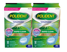 Polident Rapid Clean Dental Appliance Cleanser Tablets, 102 ct, 2-pk (204 total)