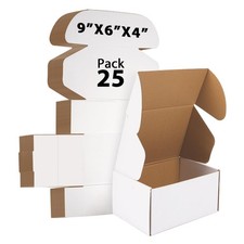 9x6x4 inches Shipping Boxes Set of 25, Small Corrugated Cardboard Box, Litera...
