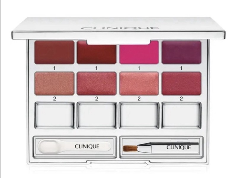 NIB Clinique Lip Palette 8 Colors Compact long last +Butter Shine DISCONTINUED