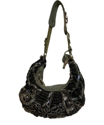 DIESEL Banana Shoulder Bag / Black x Khaki Authentic Official Limited Edition