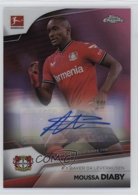 2022 Topps Chrome Bundesliga Pink Refractor /75 Moussa Diaby #BCA-MDI Auto 0t9q