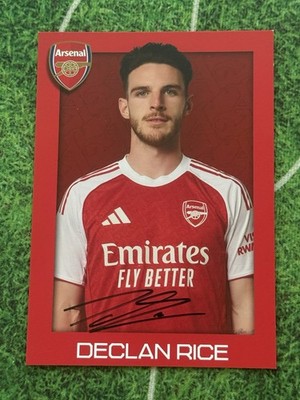 Autogrammkarte DECLAN RICE Autograph Card ARSENAL FC Postcard Signed MEGA RAR