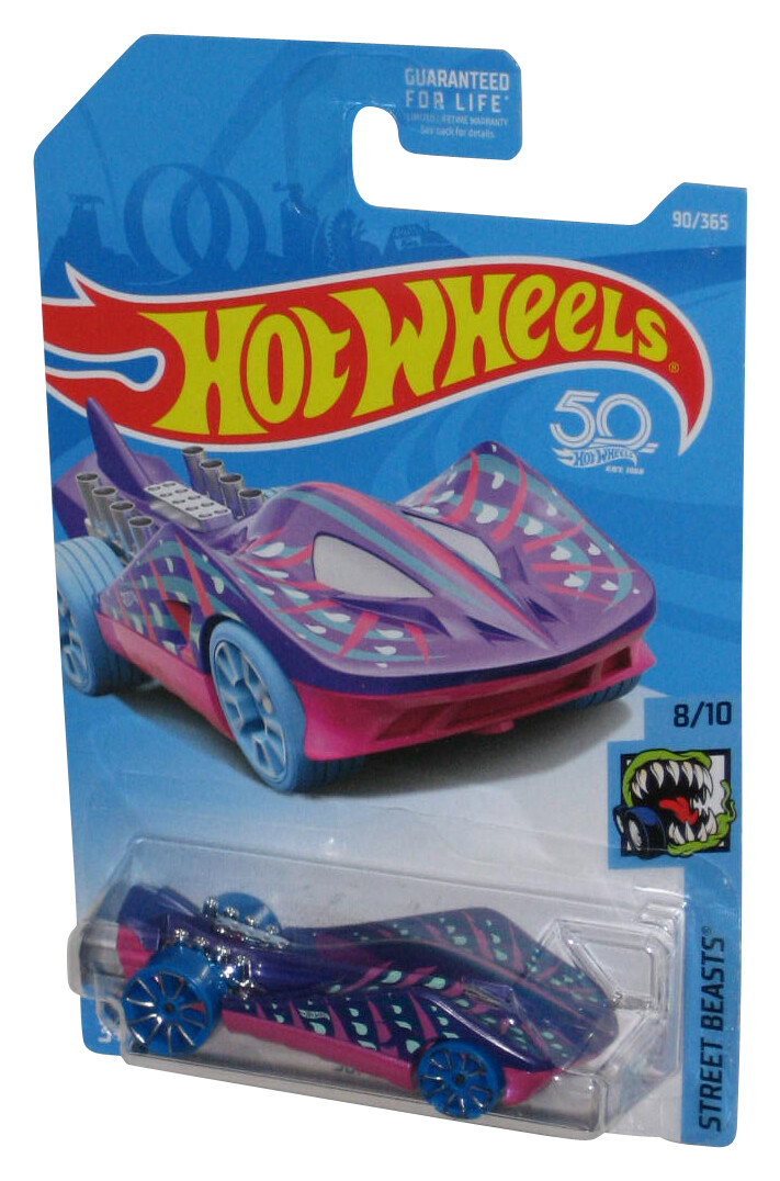 Hot Wheels Street Beasts 8/10 (2017) Pink &amp; Purple Super Stinger Toy Car 90/365
