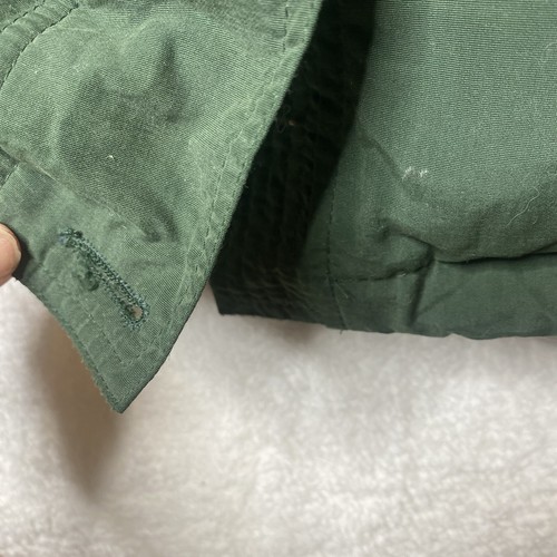 Woolrich Arctic green Parka Coat women’s M Goose Down Coyote Fur Trim Vintage - Picture 6 of 19