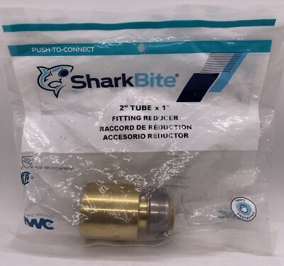 Sharkbite UXL125428 2'' x 1'' Brass Push Fitting Reducer, Push to Connect Brass