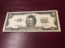 Untied States Of Anemia Lyndon B Johnson Twe Dollar Bill $2 Saterical Money