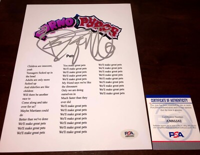 Perry Farrell Pets Porno for Pyros Signed 8x10 Lyric Sheet PSA A | eBay