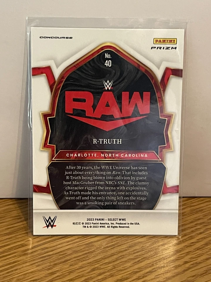2023 Panini Select WWE Red & Blue #40 R-Truth wrestling card - Image 2 of 2
