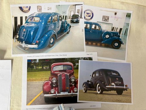 Brooklin Models 1937 Graham Supercharged Sedan BML15 Pattern Drawings and notes - Foto 8 di 8