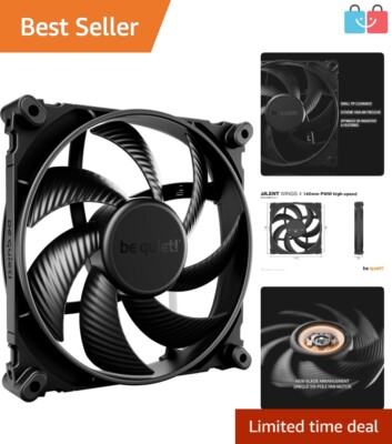 Silent Wings 4 140mm PWM Cooling Fan - Low Noise, High Speed, 4-Pin Connector
