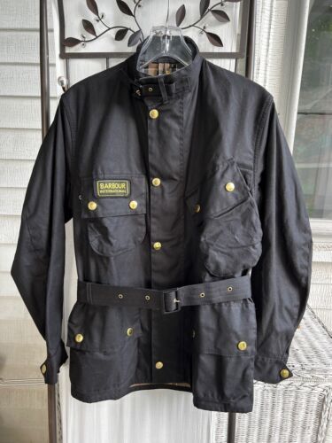 Womens BARBOUR International Black Wax Motorcycle Jacket Womens BARBOUR International Black Wax Motorcycle Jacket