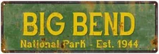 Big Bend National Park Rustic Metal Sign Cabin Wall Decor 106180057012
