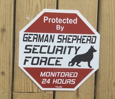 German Shepherd Security Caution Plastic Sign