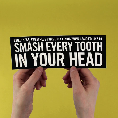 The Smiths lyric Sticker! "Bigmouth strikes again" Morrissey, strangeways,