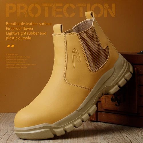 Neu Herren Wasserdicht Arbeitstiefel Schweißerschuhe Stahlkap Sicherheitsschuhe - Bild 8 von 18