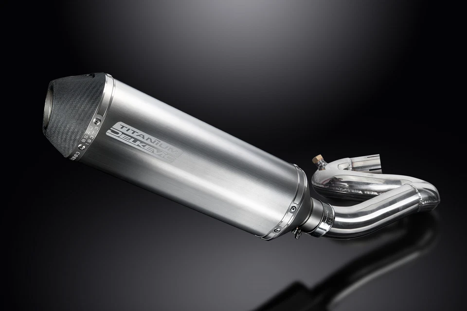 Honda CBR1000RR 08-16 Delkevic Slip On 13.5" X-Oval Titanium Exhaust Muffler Kit Foto 2 de 4