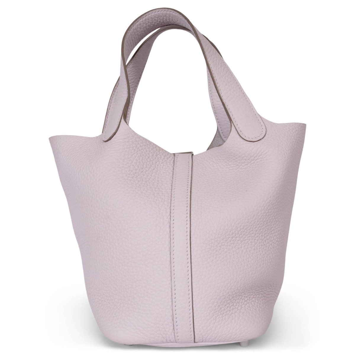 70851 auth HERMES Mauve Pale pink Clemence leather PICOTIN