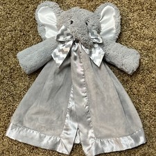 Bearington Baby Collection Lovey Security Blanket Gray 15 Elephant
