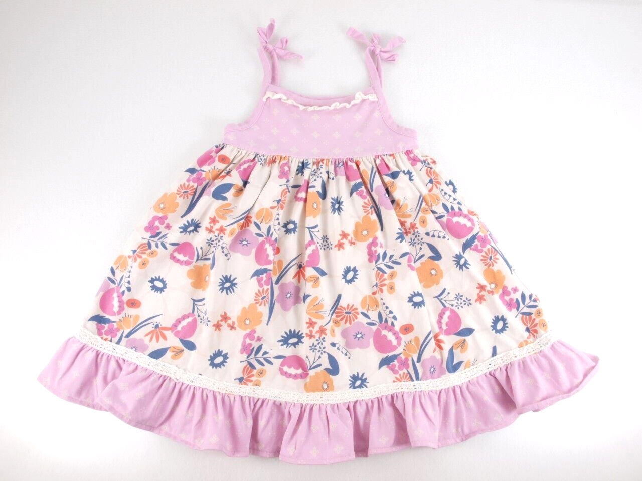 Matilda Jane Girls Dress Size 4 Like Me Floral Tank Let's Get Together