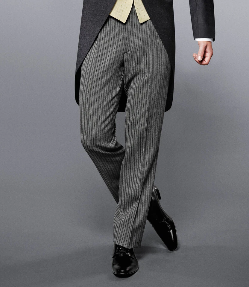 Cutaway Sakko & Hose im Mix Gr. 24 - 114 grau Wilvorst morningcoat Anzug Gehrock - Bild 3 von 3