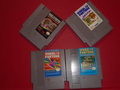 NES Lot Wheel of Fortune, Featuring Vanna White, Junior Edition, Family Edition