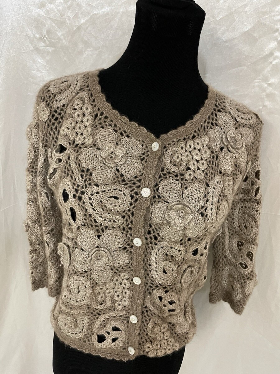 Cardigan Canadien Qiviuk By Nando - Laine De Bœuf Musqué Et Soie - Taille XL