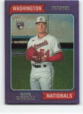 2023 Topps Heritage Chrome Refractor Purple #188 Cade Cavalli NM-MT RC ID:117007