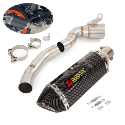 Modified Exhaust Tips Mid Tail Pipe 370mm Slip for DUKE 200 2020 2021 2022 2023