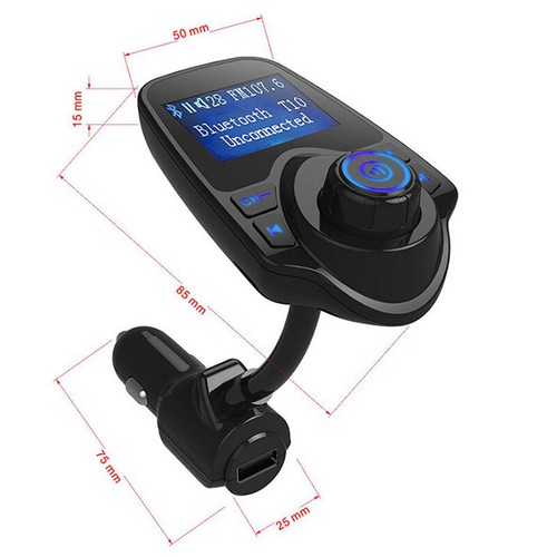 Car Blue Display Bluetooth FM Transmitter Modulator Mp3 Player Handsfree Charger - Picture 3 of 8