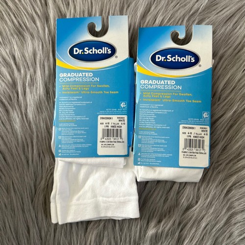 Dr.Scholl's Mild Compression Knee High Socks Womens Shoe Size 4-10 White - Bild 4 von 6