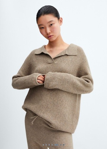 BNWT MANGO Oversized Pyjama knit sweater S - Picture 5 of 7