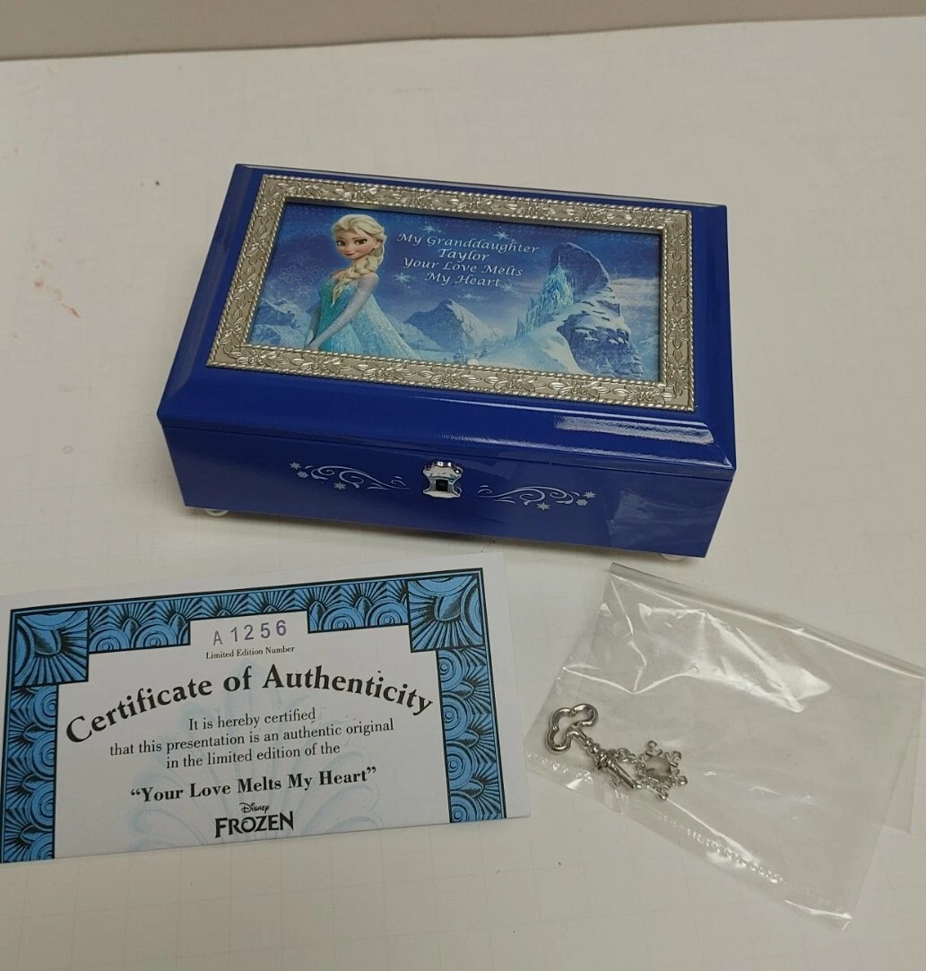 BRADFORD EXCHANGE FROZEN JEWELRY BOX MUSIC BOX PLAYS