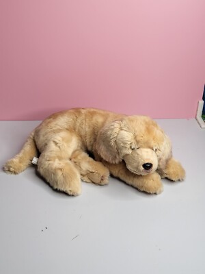 DEMDACO PLUSH  REALISTIC GOLDEN RETRIEVER YELLOW LABRADOR PUPPY DOG 